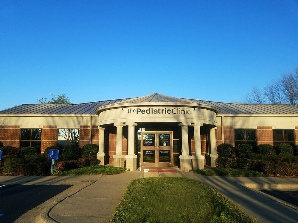 Outside of the building at the Pediatric Clinic, Sherwood Location